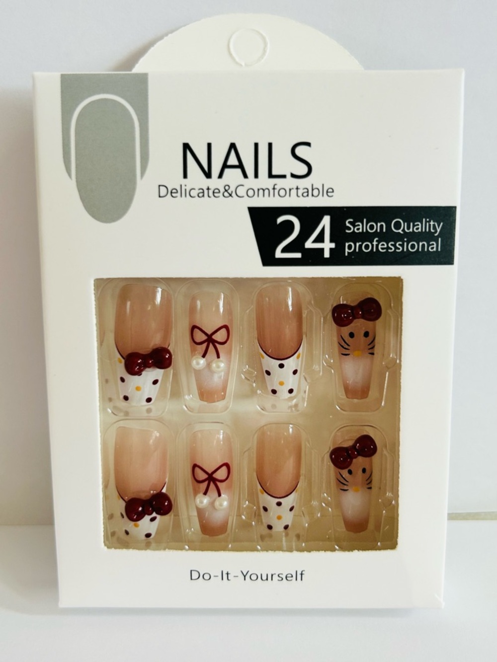 Cute bow press on